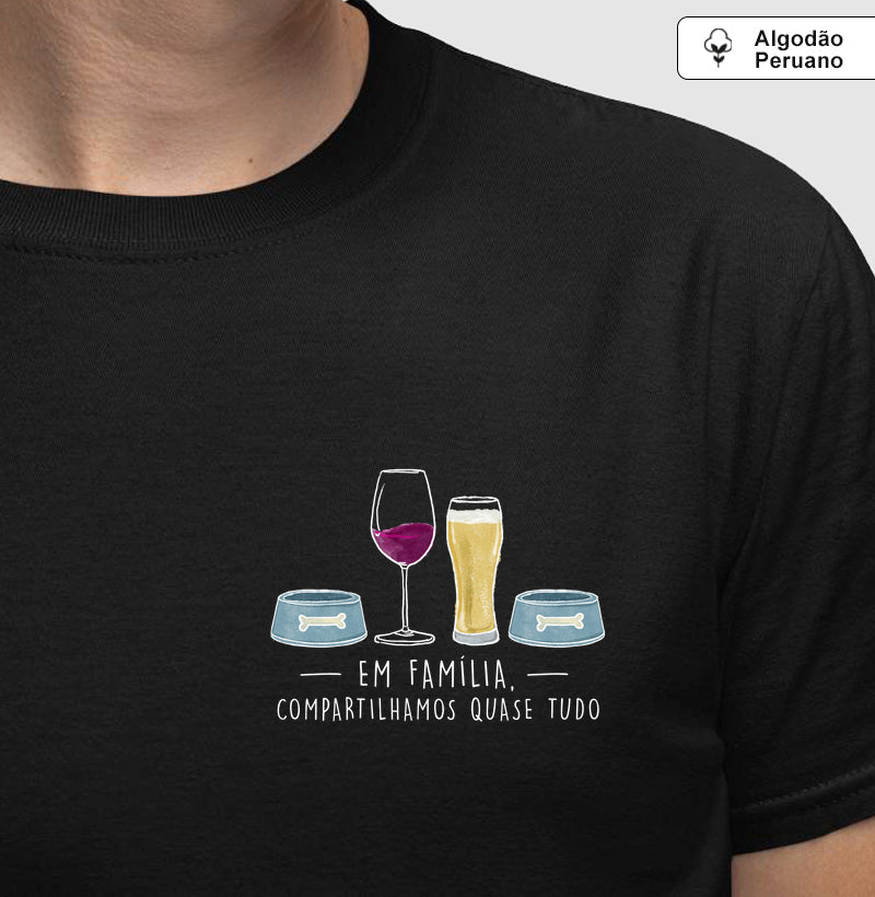 Um Brinde em Família (FAM4_1VINHO_1CERV_2PETS) - Algodão Peruano